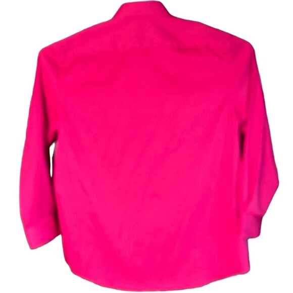 Van Heusen X-Large 17-17 1/2 32-33 Red  Cotton Blend  Long Sleeve Dress Shirt - Picture 2 of 12